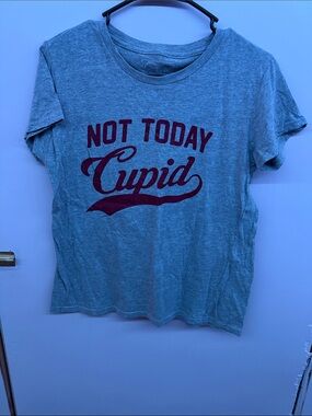 Crazy Dog T-Shirts Heather Gray Tee with Maroon Script